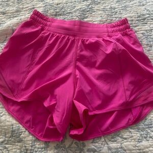 Pink Lululemon Hottie Hot Shorts 4’